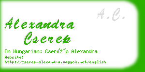 alexandra cserep business card